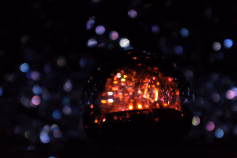 A ball of light dots.